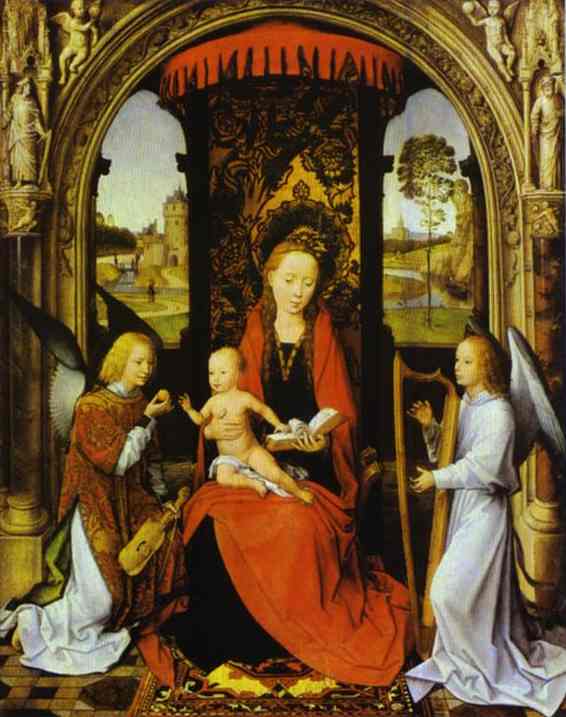 Hans Memling. Madonna and Child with Angels.